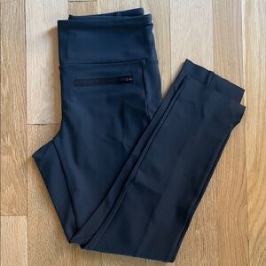 Athleta Gray-Black Cropped Performance Leggings